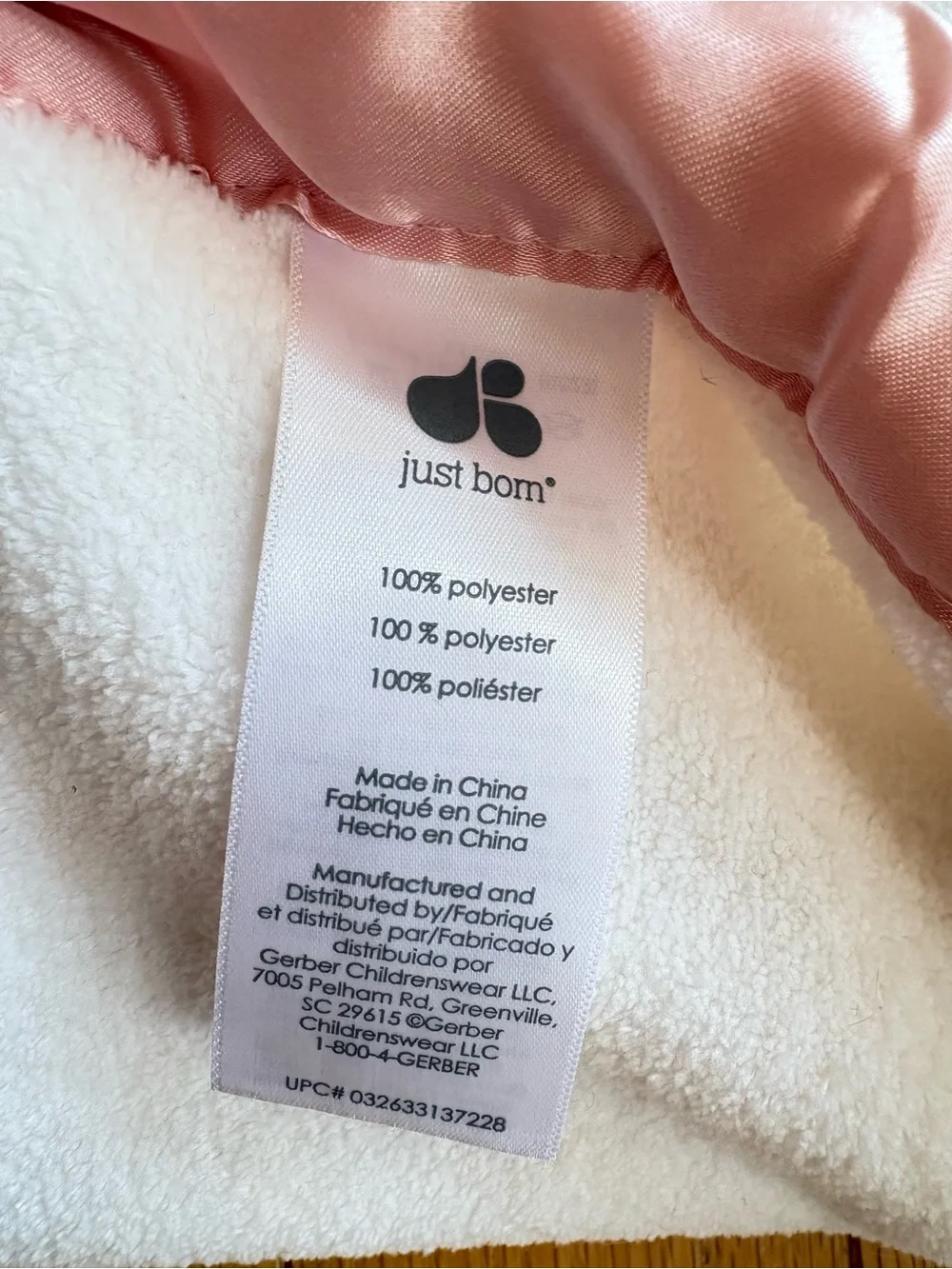 RARE HTF Just Born Pink White Plaid Faux Fur Satin Trim Edge Baby Blanket